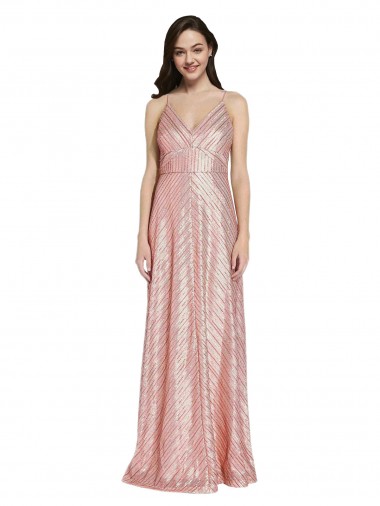 Low Back Sleeveless V-Neck Sheath Sequin Prom Dress Canada Clearance